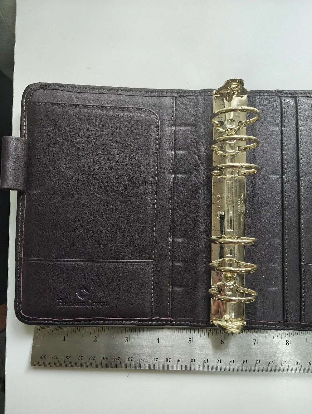 Franklin covey Leather Organizer Planner with Snap Closure - Dark Cherry 🍒